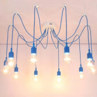 Mavi Örümcek Avize