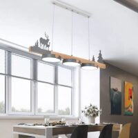 SimaAvize Modern Creative Led Yemek Avize Gri