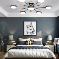 SimaAvize Fixture Ahşap Led Avize