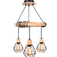 SimaAvize Modern Ahşap Wood Suspension Avize 2