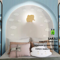 SimaAvize Çocuk Şarjlı Aplik/Gece Lambası -Fil-  Gün Işığı