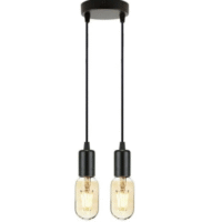 Sima Avize 2'li Siyah Sarkıt Avize