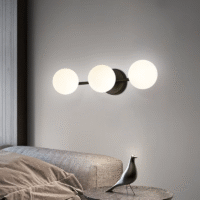 SimaAvize Modern Opal Camlı 3'lü  Siyah Aplik