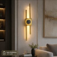 Şarjlı Kablosuz LED Aplik | 3 Kademeli Dokunmatik Işık | Modern Gold Duvar Lambası